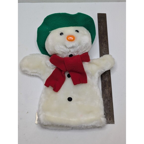 The Snowman Plush HAND PUPPET Raymond Briggs Soft Cover Story Book Toy Eden - Picture 5 of 10